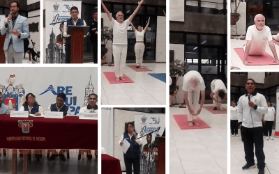 «Yoga al Parque en Arequipa» Conferencia de Prensa del Lanzamiento del Programa Parques Biosaludables de la Municipalidad Provincial.